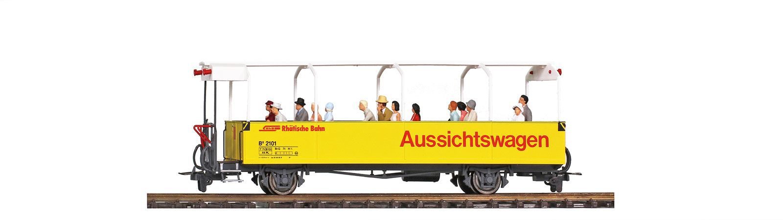 Bemo Rhb B Aussichtswagen Mit Preiser Figuren World Of Trains Modelleisenbahn Shop